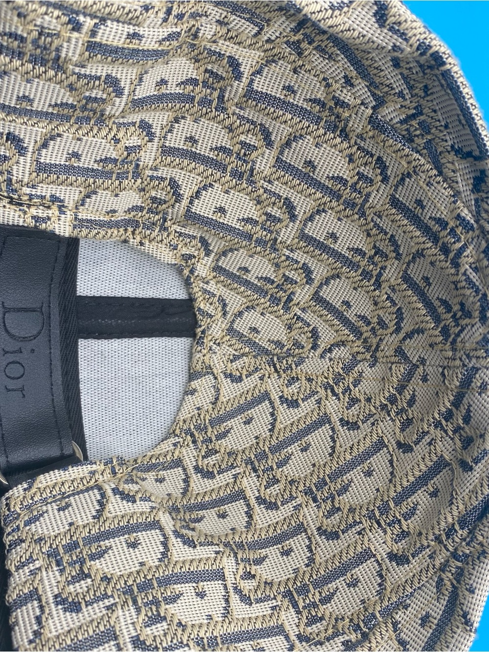 Dior Beige Monogram Embroidered Logo Baseball Cap - Picture 2 of 3